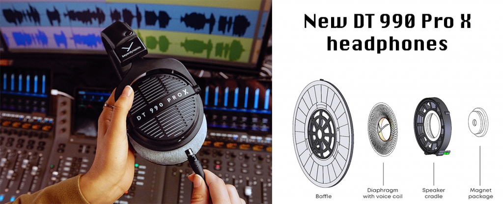 Beyerdynamic DT 990 PRO X: Enhanced Studio Headphones with Detachable Cable and STELLAR.45 Drivers