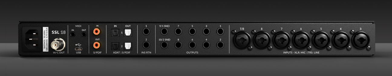 Solid State Logic SSL 18 (Back)