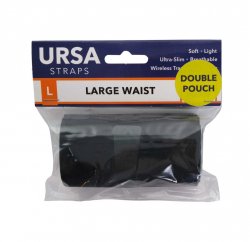 Ursa Straps Waist belt - Large w/Double Pouch (Black)