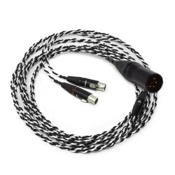 Audeze Black Silver Headphone Cable, 4-pin Balanced XLR